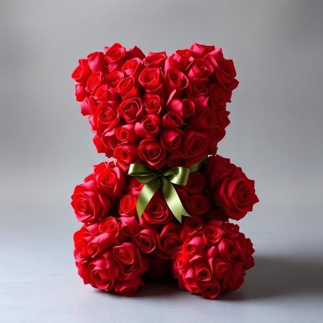 Mini Teddy Bear Rose Forever Bouquet