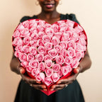 Heart Shaped Roses - 50 Roses